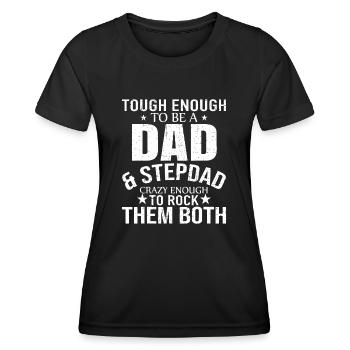 Vater und Stiefvater Vatertag Stiefvater Stiefvater - Frauen Funktions-T-Shirt - Schwarz - Vorne - AI Model Female 172 light (172cm)