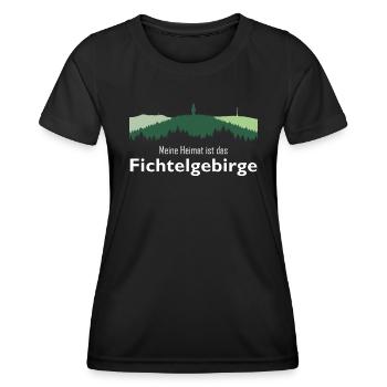Heimat Fichtelgebirge Schneeberg Ochsenkopf - Frauen Funktions-T-Shirt - Schwarz - Vorne - AI Model Female 172 light (172cm)