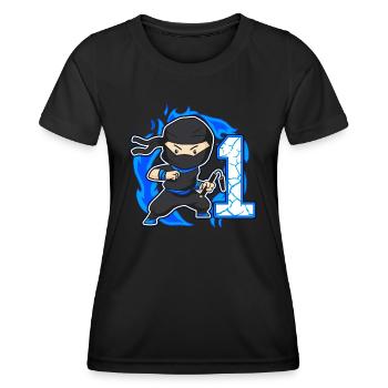 Ninja 1. Geburtstag Junge 1 Jahr alt Ninjas - Frauen Funktions-T-Shirt - Schwarz - Vorne - AI Model Female 172 light (172cm)