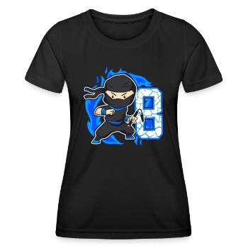 Ninja 8th Birthday Boy 8 years old Ninjas - Women's Functional T-Shirt - black - Front - AI Model Female 172 light (172cm)