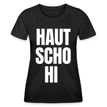 Österreich / Bayern Dialekt Sprüche / Mundart AUT - Frauen Funktions-T-Shirt - Schwarz - Vorne - AI Model Female 172 light (172cm)