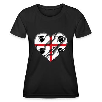 Drapeau de la Sardaigne Drapeau de la Sardaigne Drapeau de la Sardaigne - T-shirt sport Femme - noir - Devant - AI Model Female 172 light (172cm)