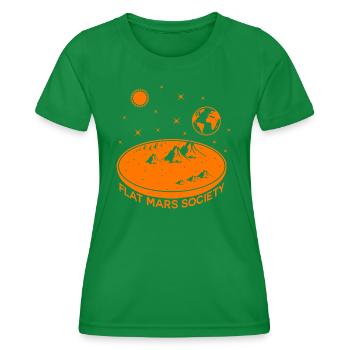 Graphique flat mars society - T-shirt sport Femme - vert - Devant - AI Model Female 172 dark (172cm)