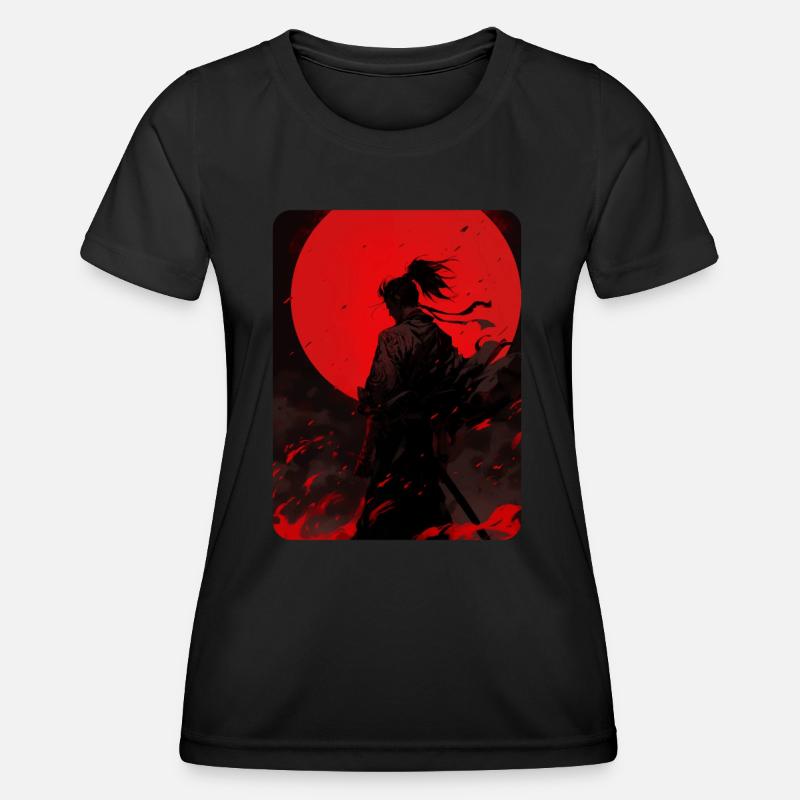 Blood Moon Samurai - Women's Functional T-Shirt - black