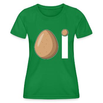 Ei Hühnerei Comic - Frauen Funktions-T-Shirt - Kelly Green - Vorne - AI Model Female 172 dark (172cm)