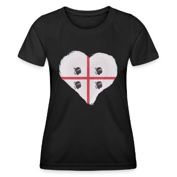 Drapeau de la Sardaigne Drapeau de la Sardaigne Drapeau de la Sardaigne - T-shirt sport Femme - noir - Devant - AI Model Female 172 light (172cm)