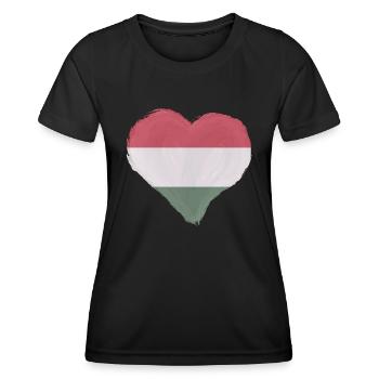 Hungary Flag Hungarian Flag Balaton Hungary - Women's Functional T-Shirt - black - Front - AI Model Female 172 light (172cm)