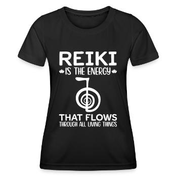 Reiki Spirituell - Reiki Meister - Frauen Funktions-T-Shirt - Schwarz - Vorne - AI Model Female 172 light (172cm)