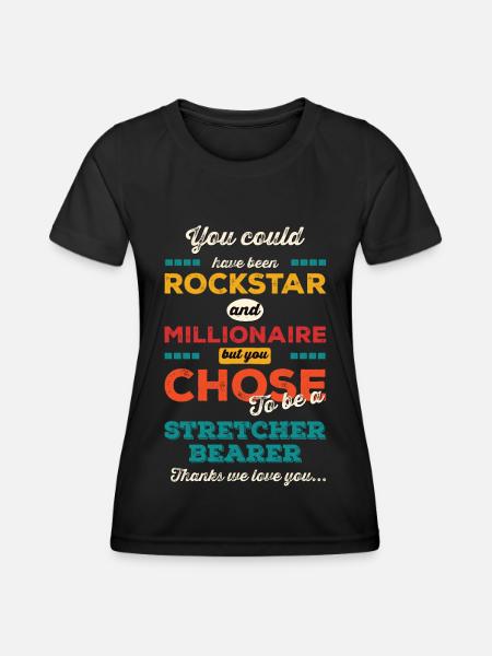 Chose to be a Stretcher Bearer - Women's Functional T-Shirt - black