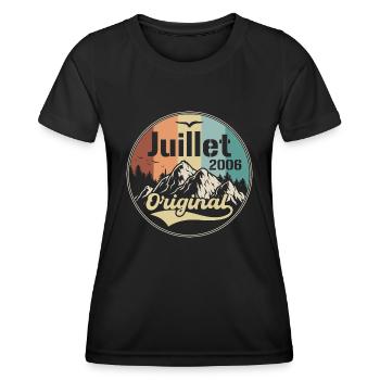 July 2006 Anniversary July 2006 July - Women's Functional T-Shirt - black - Front - AI Model Female 172 light (172cm)