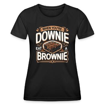Dicton Brownie - T-shirt sport Femme - noir - Devant - AI Model Female 172 light (172cm)