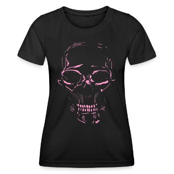 Skull Minimal PINK - Women's Functional T-Shirt - black - Front - AI Model Female 172 light (172cm)