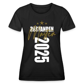 Master 2025 - Frauen Funktions-T-Shirt - Schwarz - Vorne - AI Model Female 172 light (172cm)
