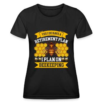 Apiculture Cours d’apiculture Association des apiculteurs Apiculteurs - T-shirt sport Femme - noir - Devant - AI Model Female 172 light (172cm)