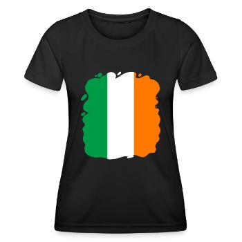Ireland Flag Vintage Irish Flag Dublin - Women's Functional T-Shirt - black - Front - AI Model Female 172 light (172cm)