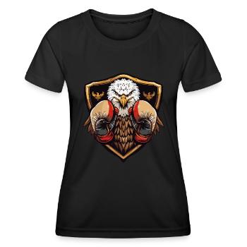 Adler Boxer MMA - Frauen Funktions-T-Shirt - Schwarz - Vorne - AI Model Female 172 light (172cm)