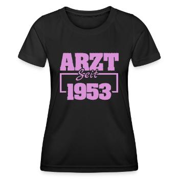 1953 - Frauen Funktions-T-Shirt - Schwarz - Vorne - AI Model Female 172 light (172cm)