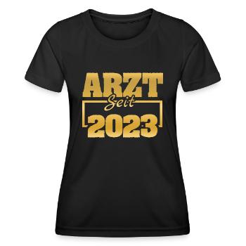 2023 - Women's Functional T-Shirt - black - Front - AI Model Female 172 light (172cm)