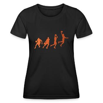 Basketball Player Dunking BasketballEr Silhouette - Women's Functional T-Shirt - black - Front - AI Model Female 172 light (172cm)