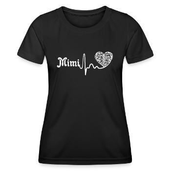 Mother's Day Mimi Heartbeat - Women's Functional T-Shirt - black - Front - AI Model Female 172 light (172cm)
