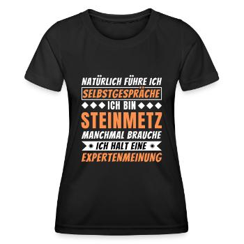 Ich führe Selbstgespräche - Steinmetz Edition - Frauen Funktions-T-Shirt - Schwarz - Vorne - AI Model Female 172 light (172cm)