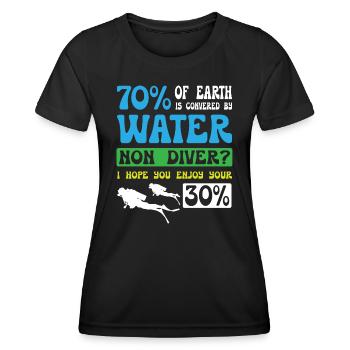 Enjoy Your Diving - Frauen Funktions-T-Shirt - Schwarz - Vorne - AI Model Female 172 light (172cm)