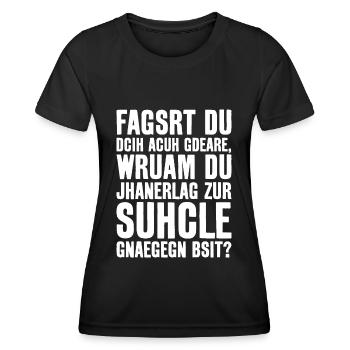 SCHULE ABSCHLUSS ABI REALSCHULE GYMNASIUM - Frauen Funktions-T-Shirt - Schwarz - Vorne - AI Model Female 172 light (172cm)