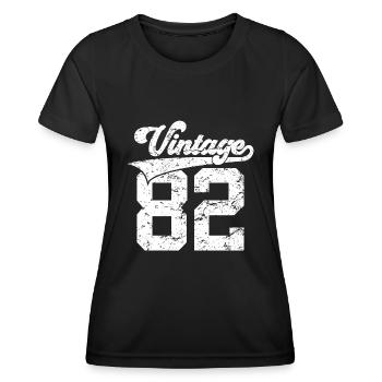 44TH BIRTHDAY 1982 VINTAGE 82 - Women's Functional T-Shirt - black - Front - AI Model Female 172 light (172cm)
