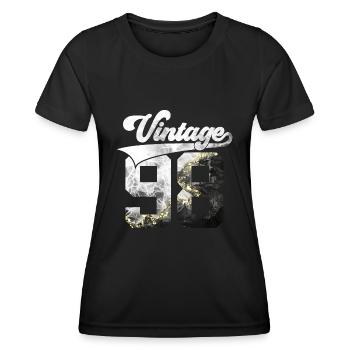 28E ANNIVERSAIRE MILLÉSIME 1998 - T-shirt sport Femme - noir - Devant - AI Model Female 172 light (172cm)