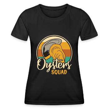 Oysters Squad Seafood Sea Animal Exotic Food - Women's Functional T-Shirt - black - Front - AI Model Female 172 light (172cm)