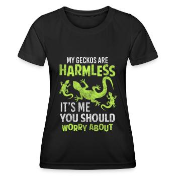 Reptiles, tropiques, terrariums, terraristiques - T-shirt sport Femme - noir - Devant - AI Model Female 172 light (172cm)