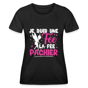 Je suis une fée la fée pachier - T-shirt sport Femme - noir - Devant - AI Model Female 172 light (172cm)