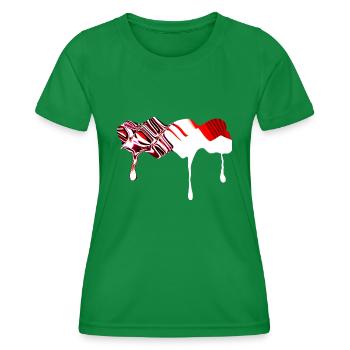 icône de courbes - T-shirt sport Femme - vert - Devant - AI Model Female 172 dark (172cm)