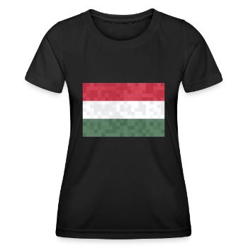 Hungary Flag Hungarian flag Balaton Hungary - Women's Functional T-Shirt - black - Front - AI Model Female 172 light (172cm)