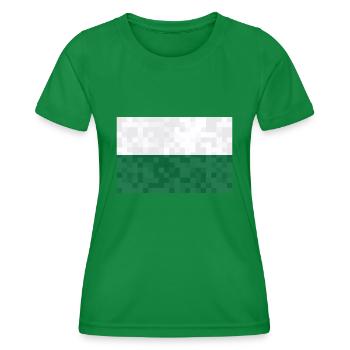 Sachsen Flagge Sächsische Fahne Ossi Urlaub SN - Frauen Funktions-T-Shirt - Kelly Green - Vorne - AI Model Female 172 dark (172cm)