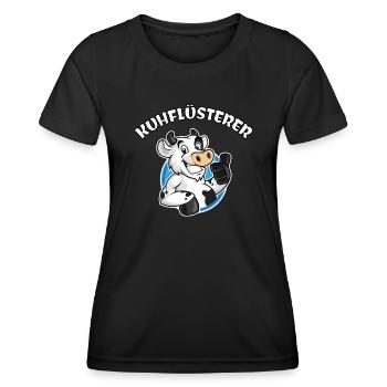 cow whisperer cow farmer farmer farmer - Women's Functional T-Shirt - black - Front - AI Model Female 172 light (172cm)