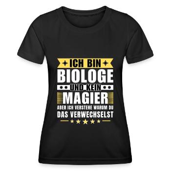 Ich bin Biologe und kein Magier - Frauen Funktions-T-Shirt - Schwarz - Vorne - AI Model Female 172 light (172cm)
