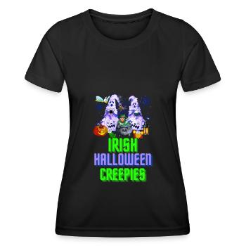 Creepies irlandais d’Halloween - T-shirt sport Femme - noir - Devant - AI Model Female 172 light (172cm)
