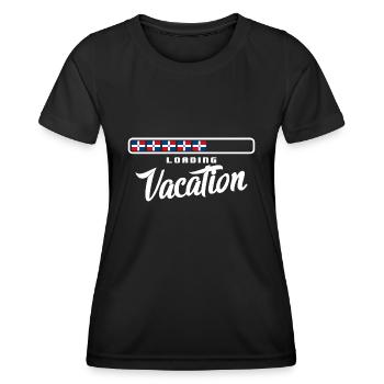 République dominicaine Flag Dom Rep Flag Voyage - T-shirt sport Femme - noir - Devant - AI Model Female 172 light (172cm)