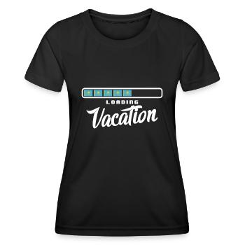 Drapeau du Kazakhstan Drapeau du Kazakhstan - T-shirt sport Femme - noir - Devant - AI Model Female 172 light (172cm)