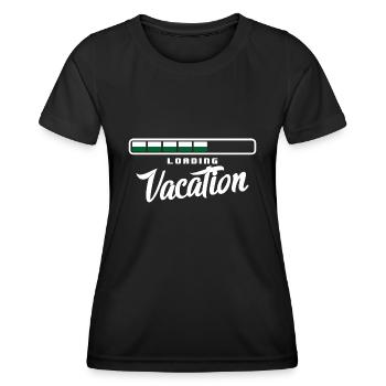 Drapeau de Saxe Drapeau saxon Ossi Holiday SN - T-shirt sport Femme - noir - Devant - AI Model Female 172 light (172cm)