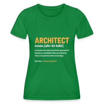 Architecte - T-shirt sport Femme - vert - Devant - AI Model Female 172 dark (172cm)