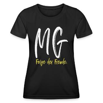 Mani Gen - Folge der Freude - Frauen Funktions-T-Shirt - Schwarz - Vorne - AI Model Female 172 light (172cm)