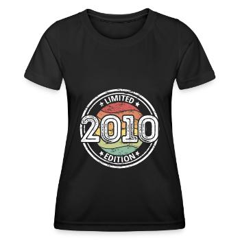 Jahrgang 2010 limited Edition 13. Geburtstag - Frauen Funktions-T-Shirt - Schwarz - Vorne - AI Model Female 172 light (172cm)