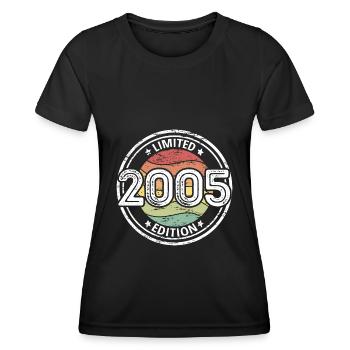 Jahrgang 2005 limited Edition 18. Geburtstag - Frauen Funktions-T-Shirt - Schwarz - Vorne - AI Model Female 172 light (172cm)