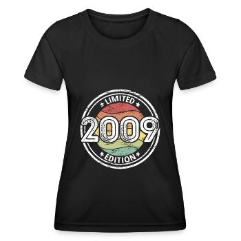 Jahrgang 2009 limited Edition 14. Geburtstag - Frauen Funktions-T-Shirt - Schwarz - Vorne - AI Model Female 172 light (172cm)