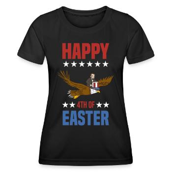 USA Flagge | Patriot Patriotismus Amerika Geschenk - Frauen Funktions-T-Shirt - Schwarz - Vorne - AI Model Female 172 light (172cm)