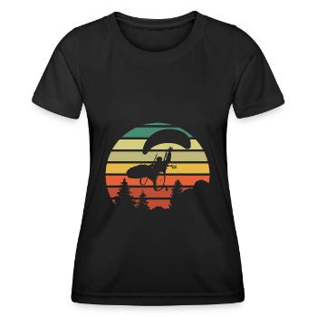 PARAGLIDING FAUTEUIL HANDICAP - T-shirt sport Femme - noir - Devant - AI Model Female 172 light (172cm)