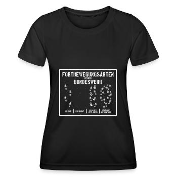 FORTBEWEGUNGSARTEN DER BUNDESWEHR BUND - Frauen Funktions-T-Shirt - Schwarz - Vorne - AI Model Female 172 light (172cm)