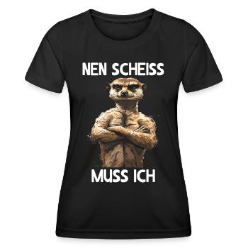Meerkat mongoose mongoose I have to fuck - Women's Functional T-Shirt - black - Front - AI Model Female 172 light (172cm)